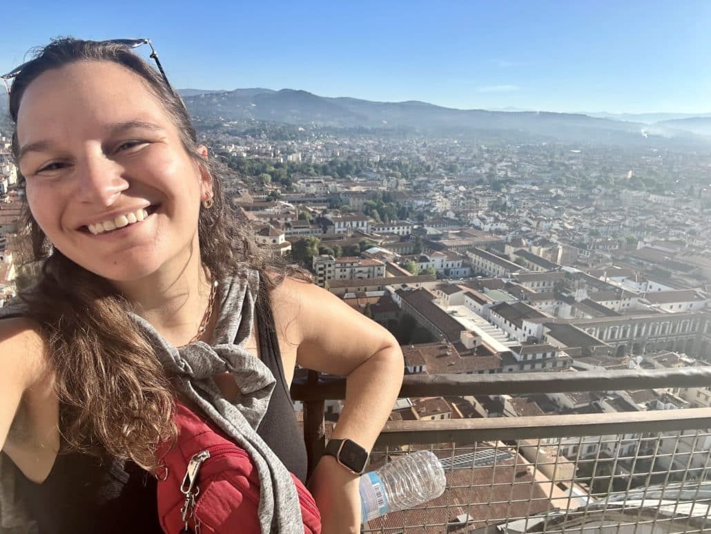 Delanie takes a selfie atop the Duomo in Florence. 