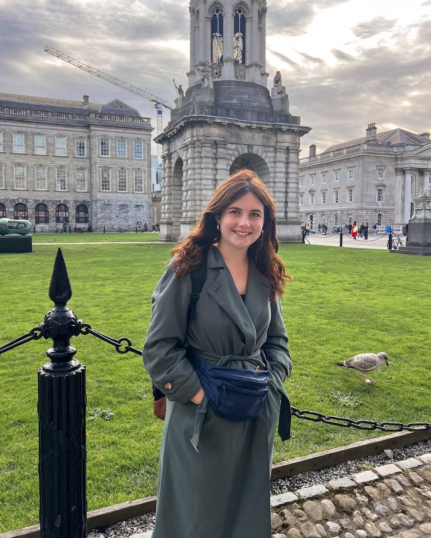 Mary out and about in Dublin. 