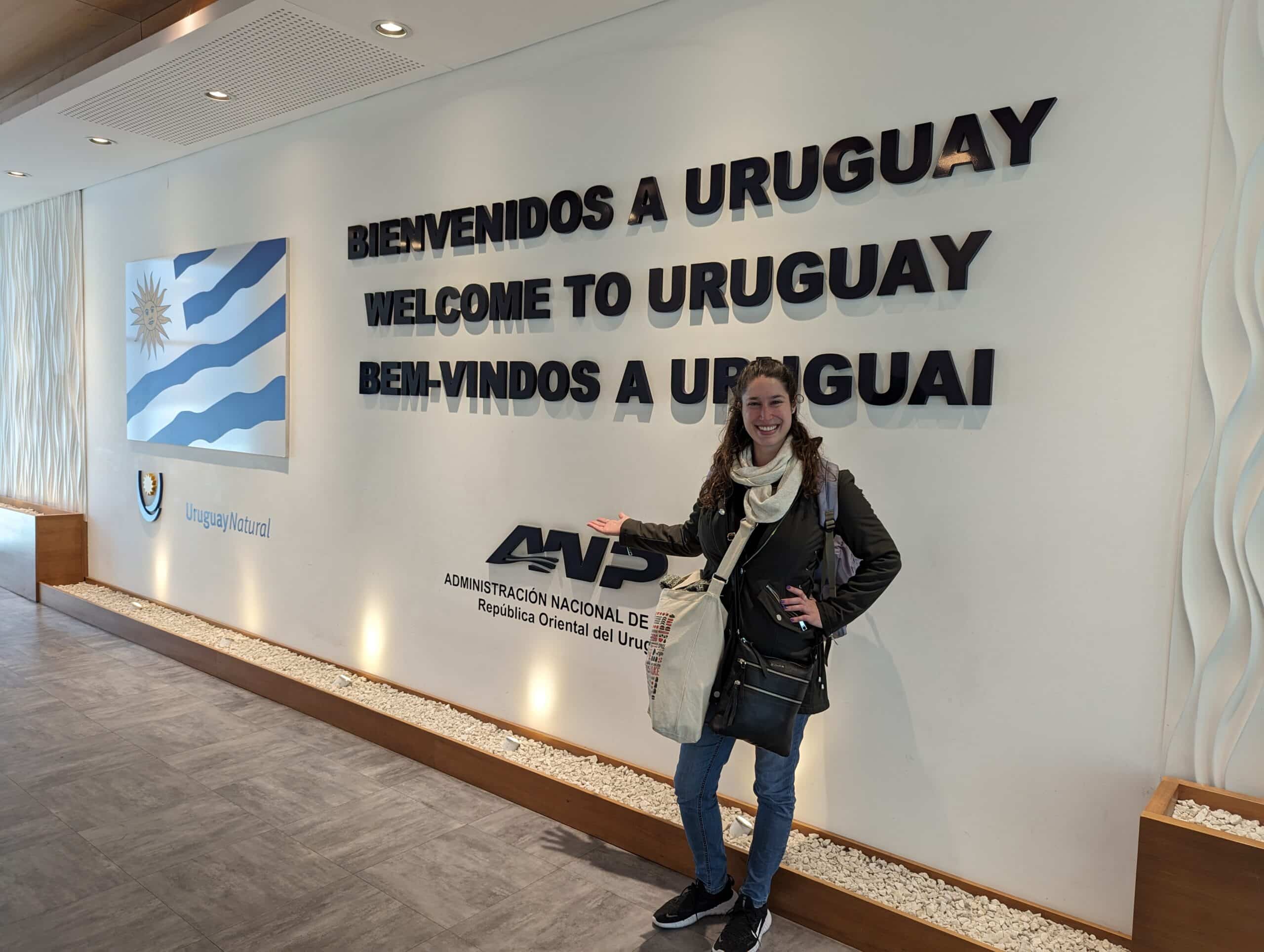 Stephanie inside Uruguay's embassy. 