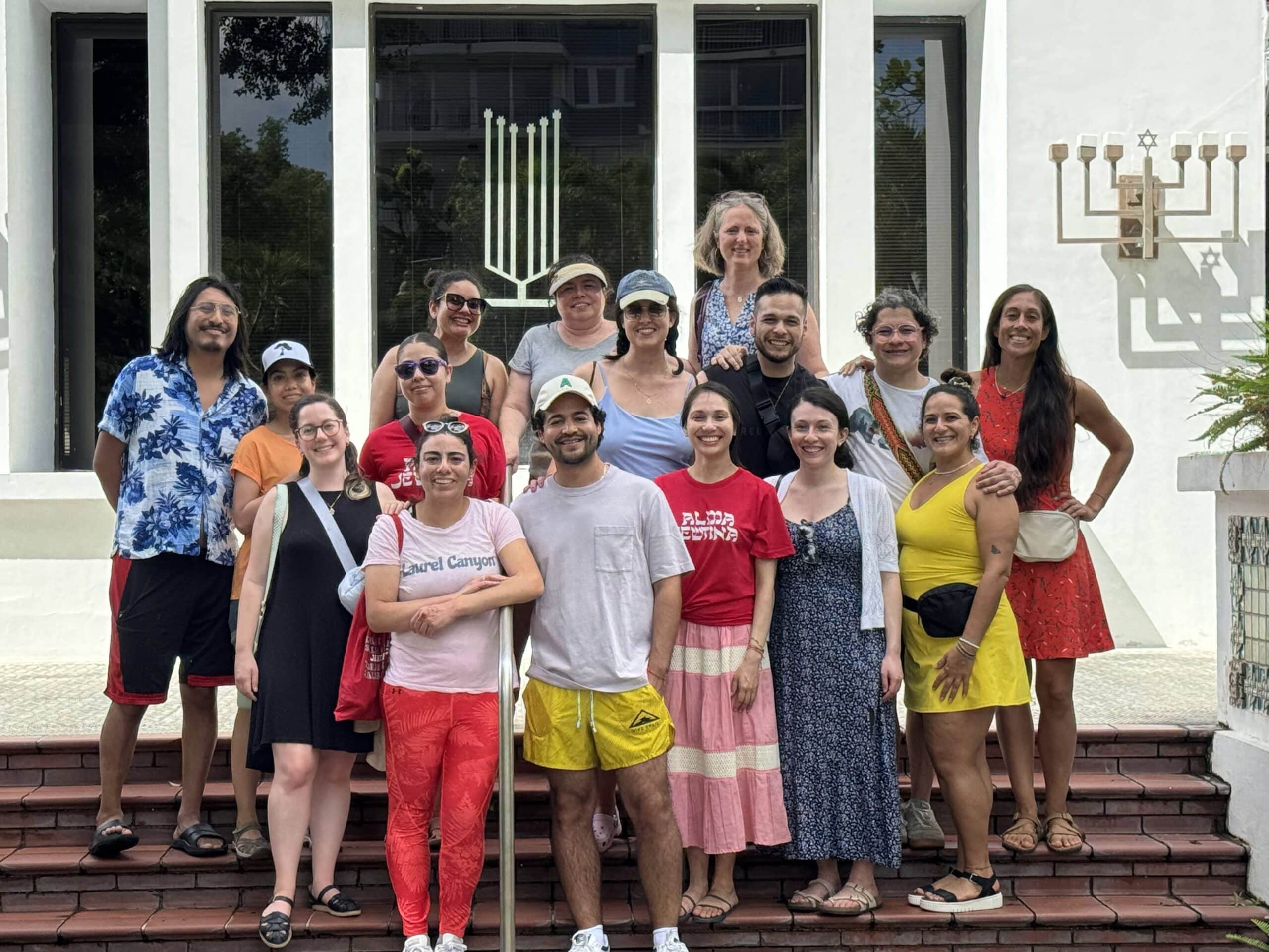 Stacy with her Puentes fellows in a group photo.