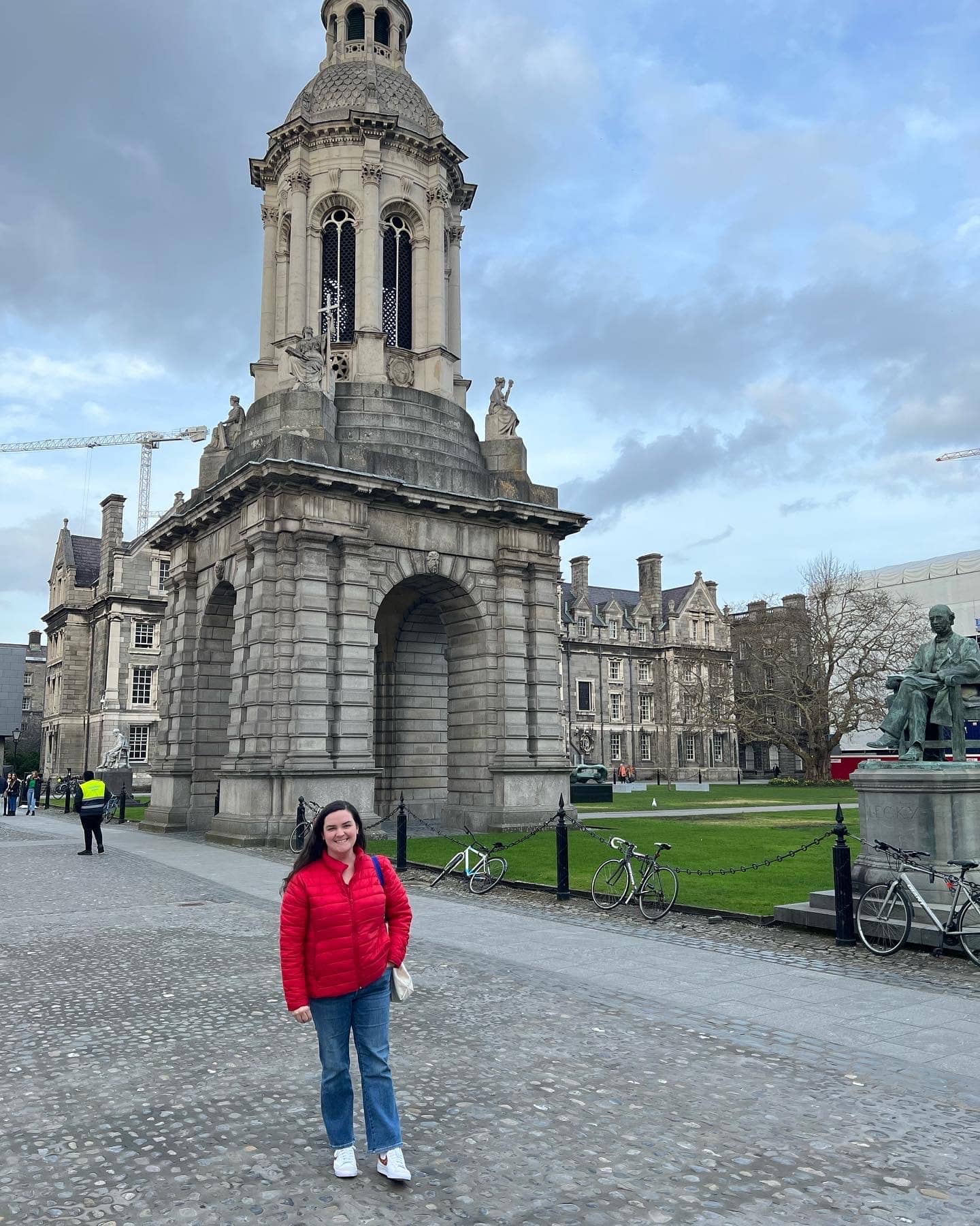 Sarah at Trinity College in Dublin. 