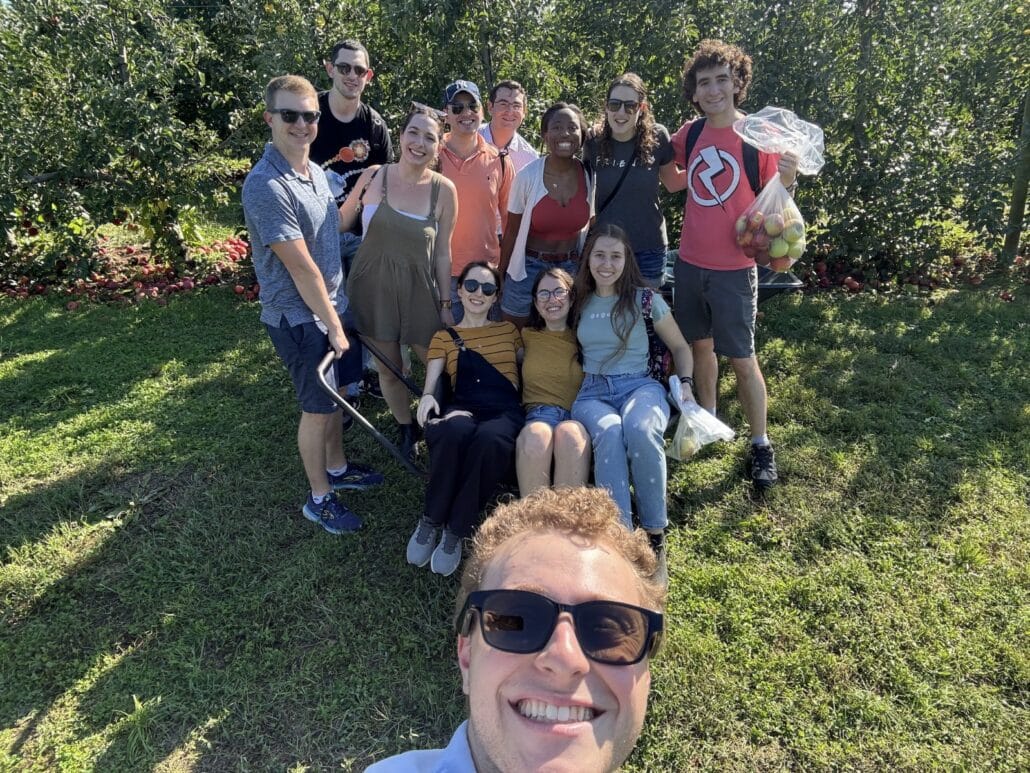 An apple picking outing.