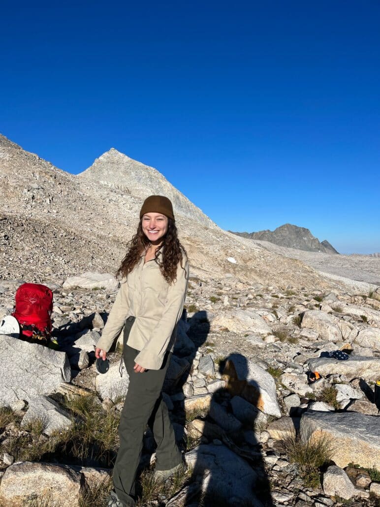 Leah on a hike.