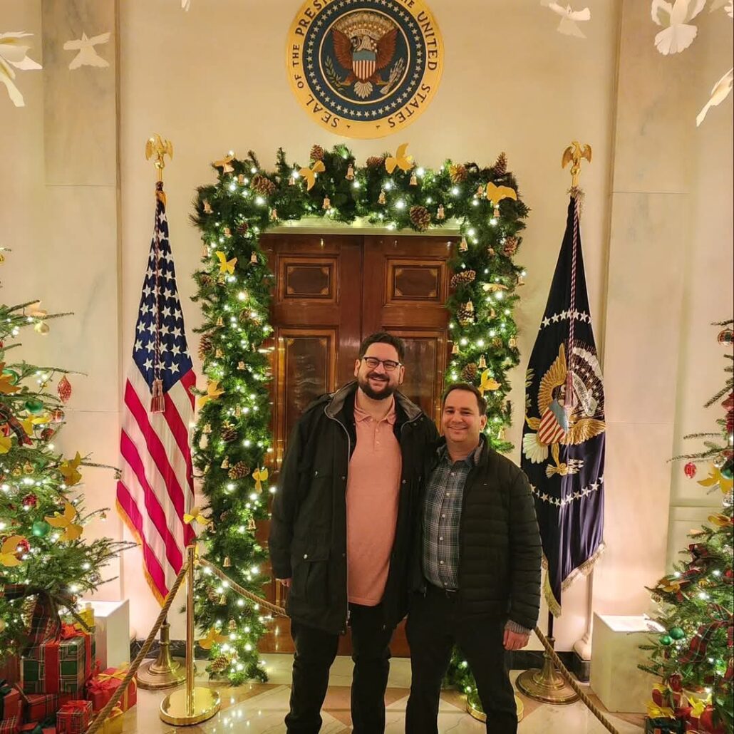 Menachem and a friend at a White House tour.