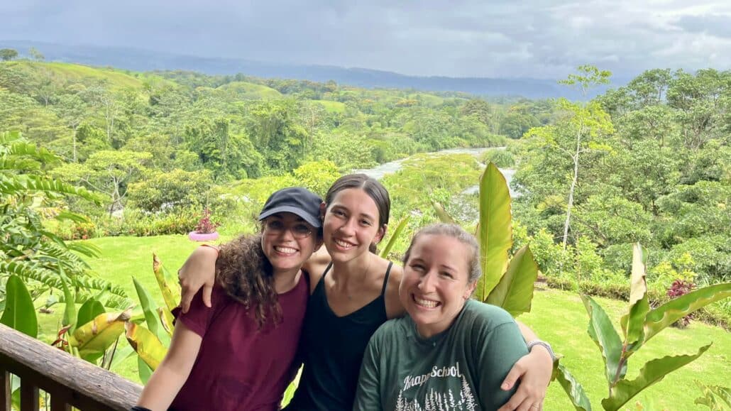 Anahi and friends in Costa Rica on a farm.