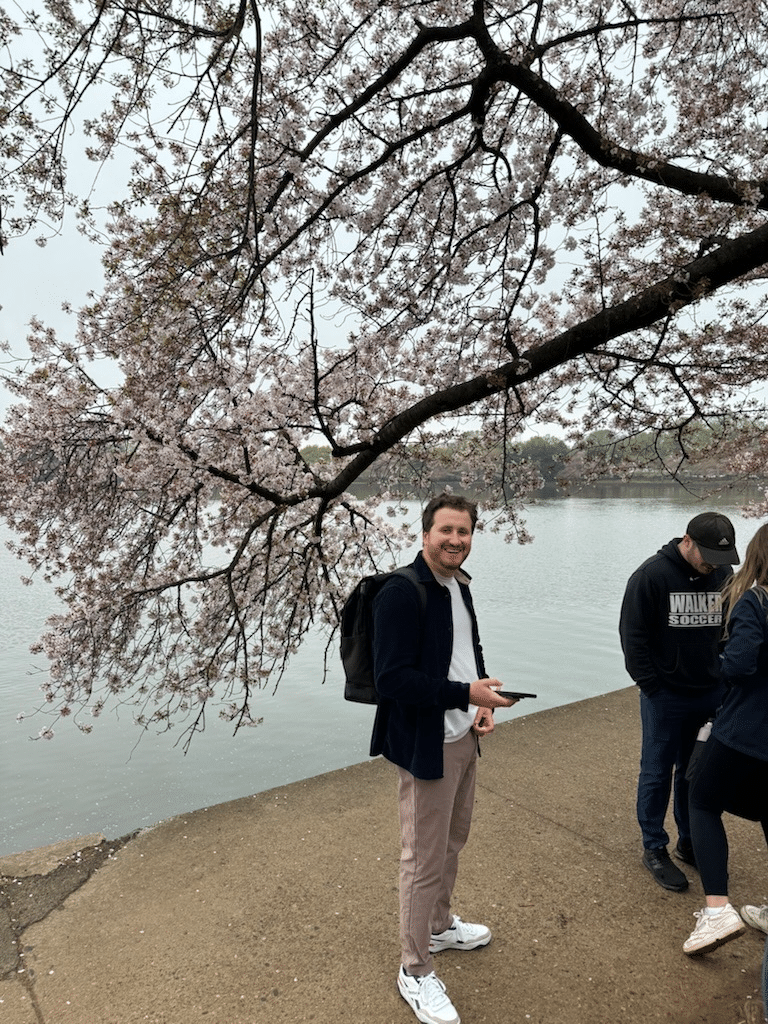 Adam at the tidal basin.