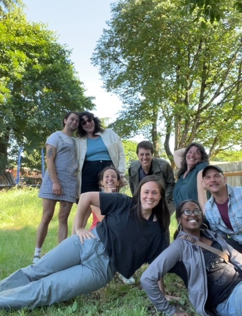 Tammy and friends in a park.