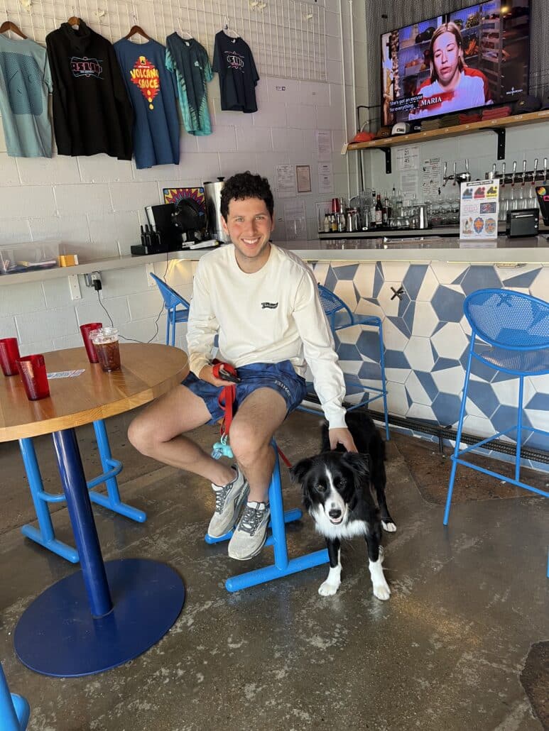Zack and his dog at Aslin Beer Co.