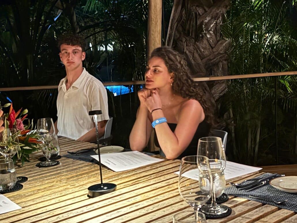 Hannah at a dinner.