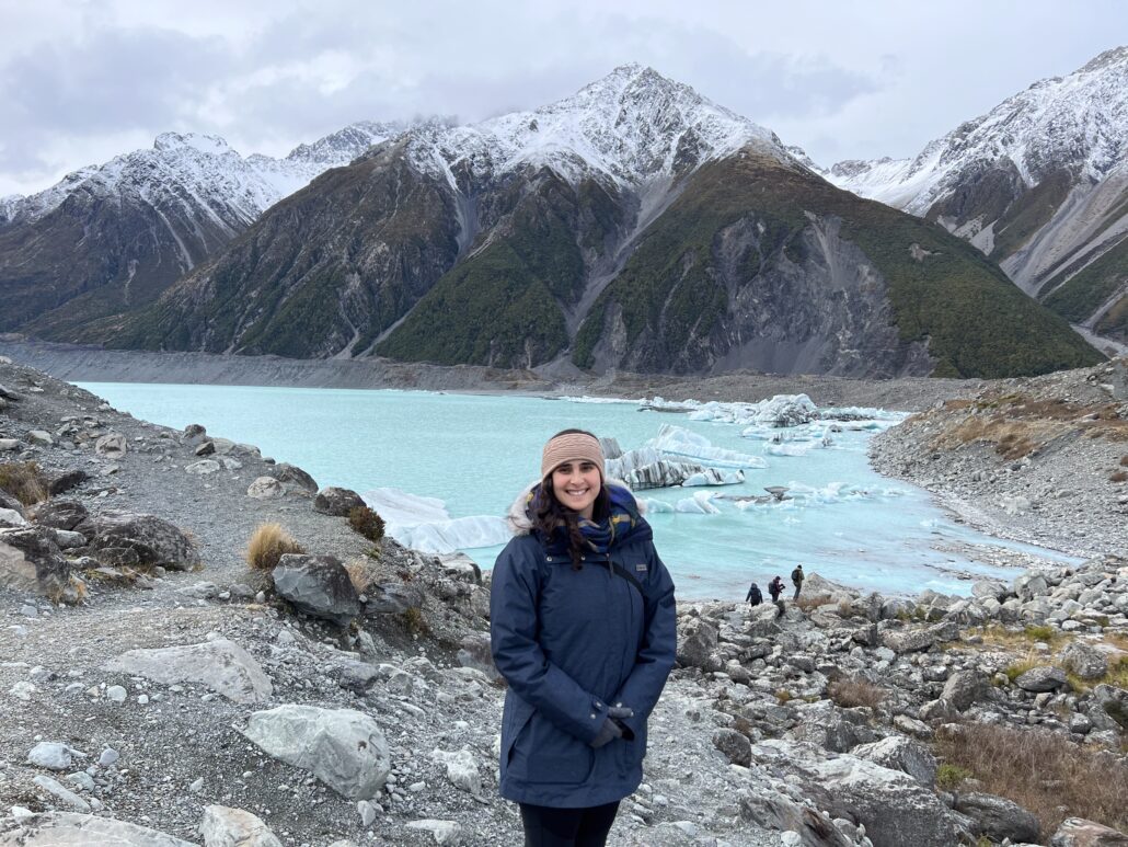 Aliyah at a glacier.