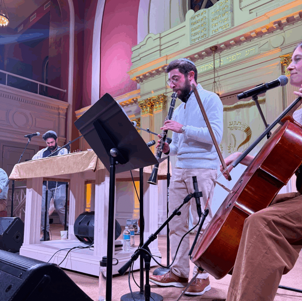 Noah on the bimah at Sixth & I.