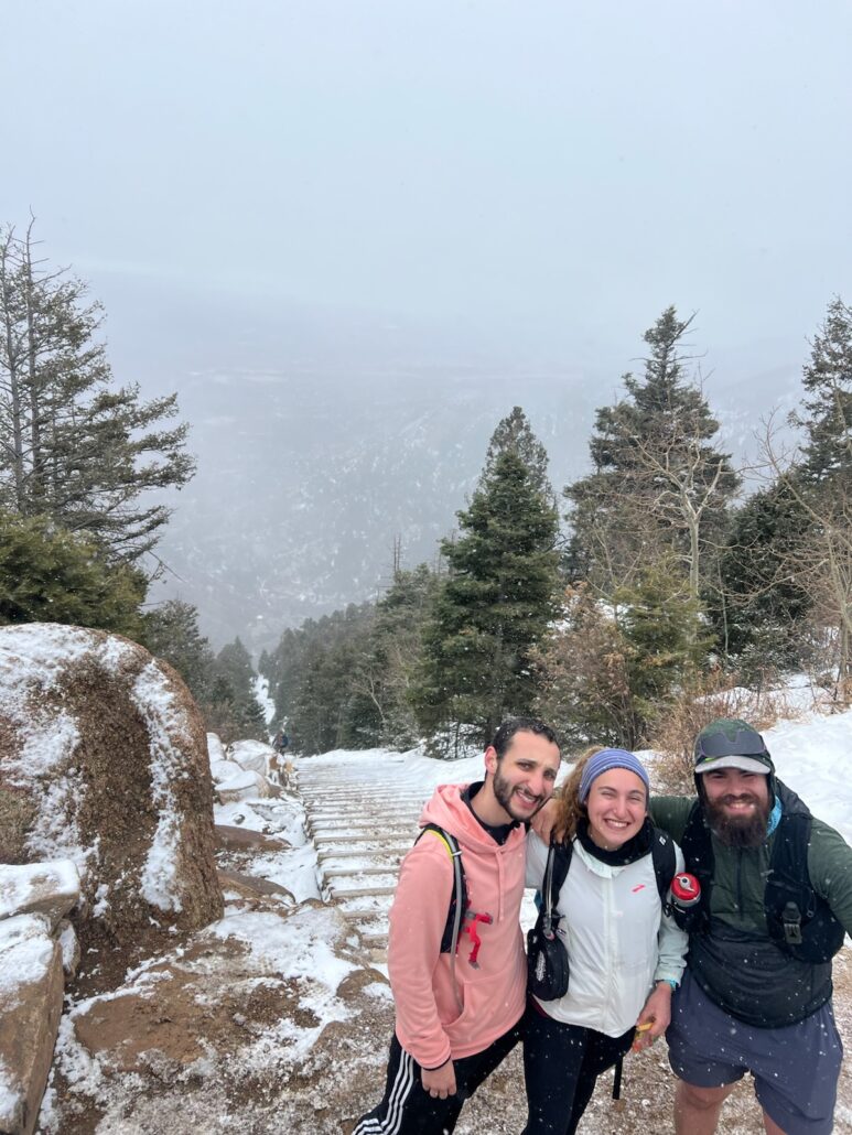 Mitchell and friends hiking.