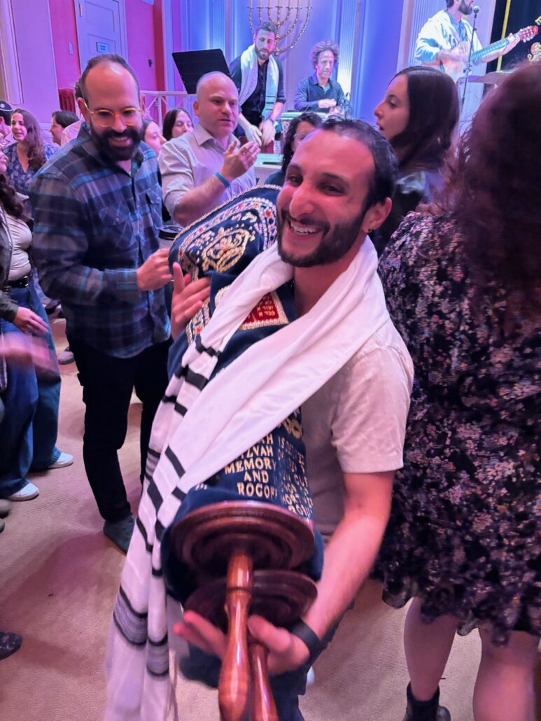 Mitchell with the Torah.