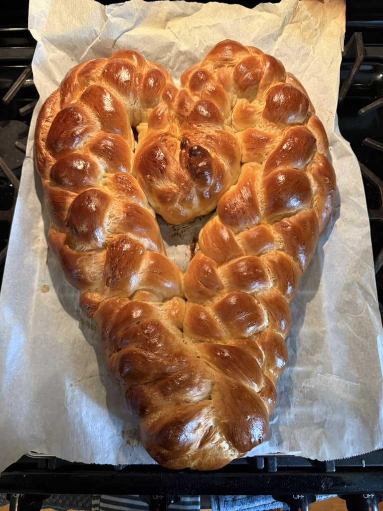 A challah Abby made.