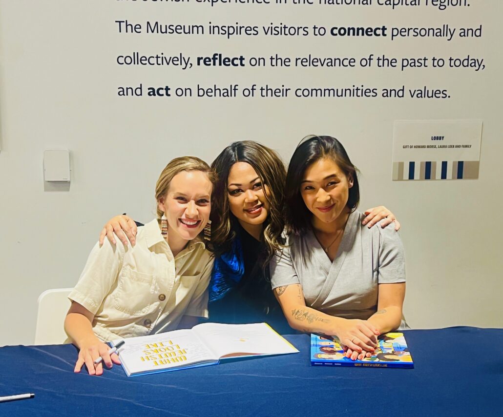 Dee and two local Jewish authors.