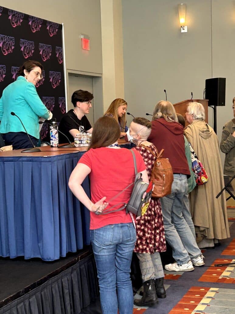 Avrah at a book signing.