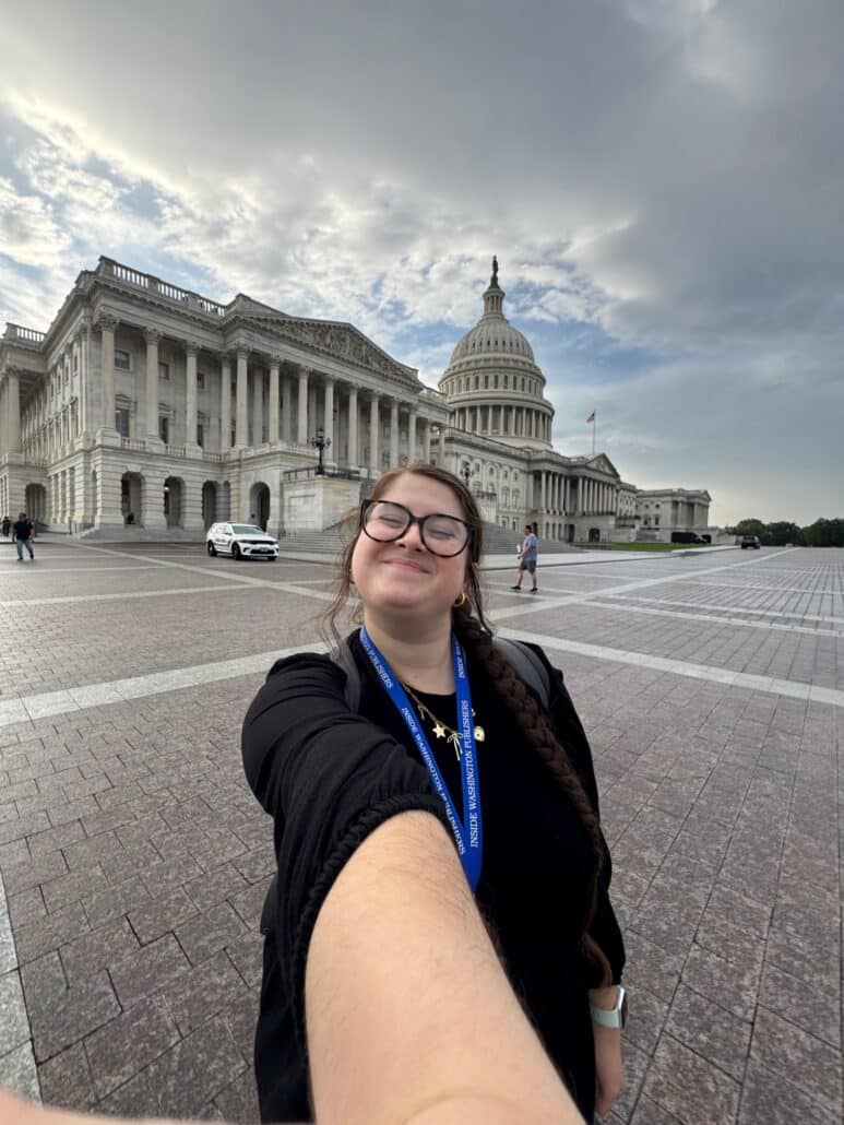 Sigi takes a selfie at the Capitol.