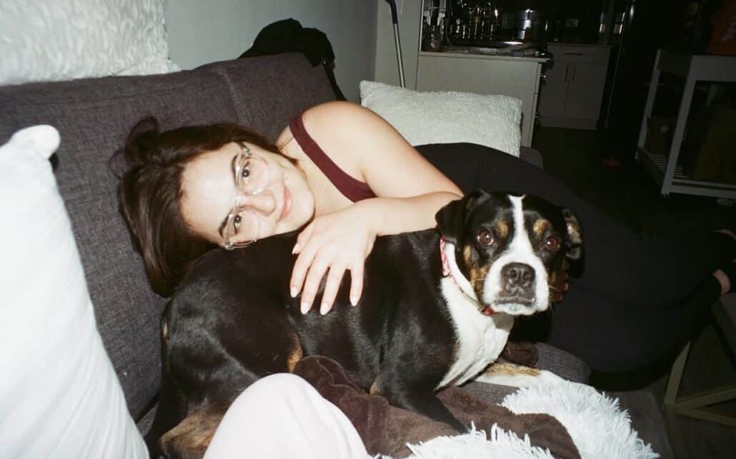 Emma and a dog.