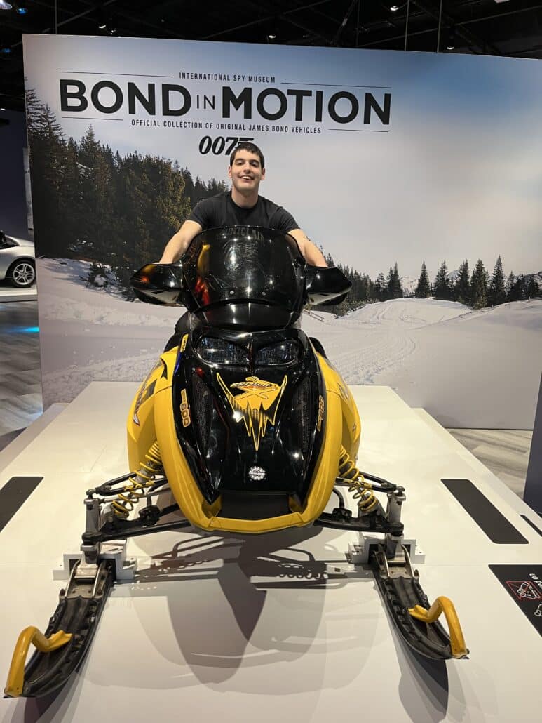 Jake in the Spy Museum.