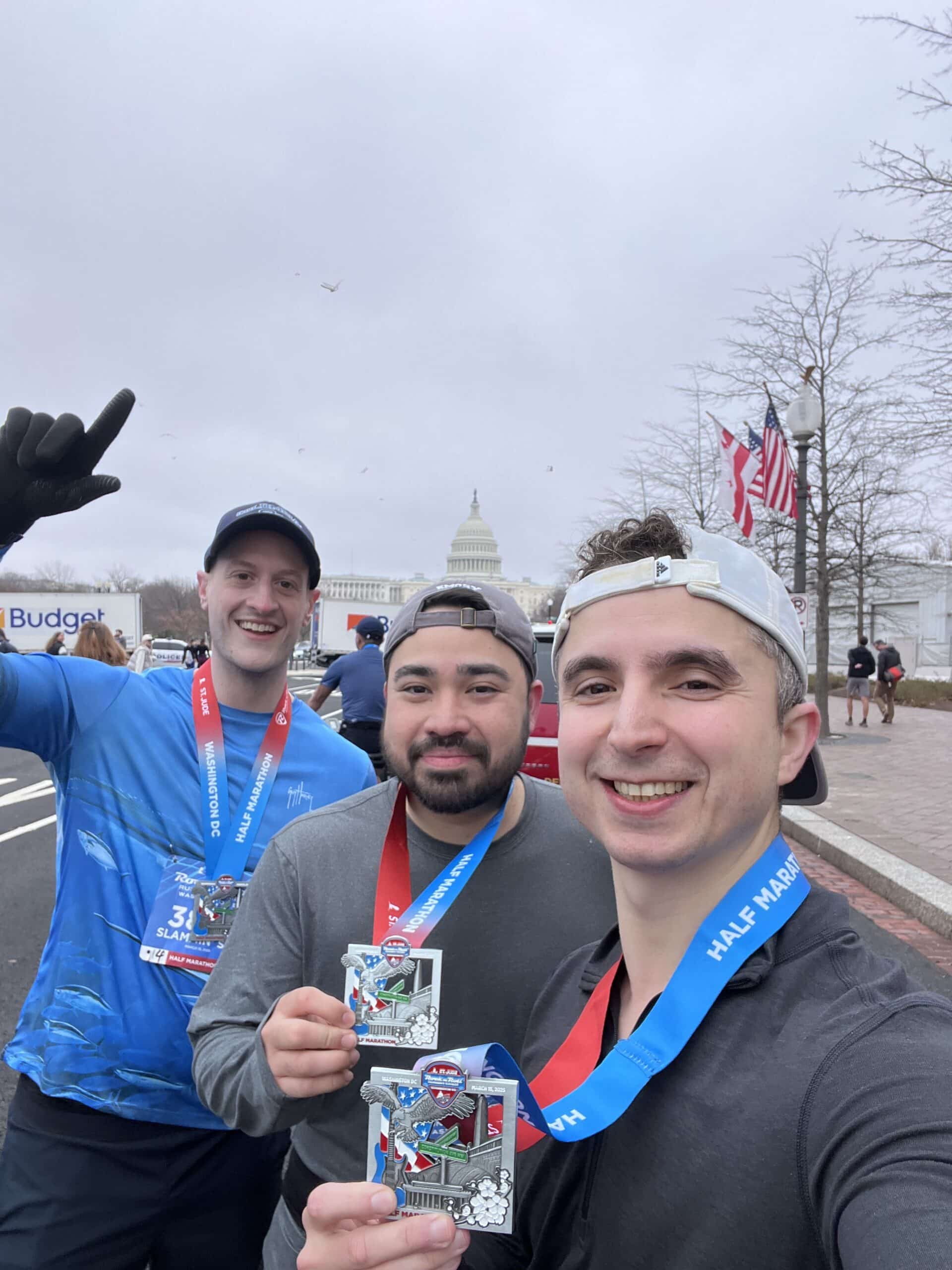 Ethan and two friends after a run.
