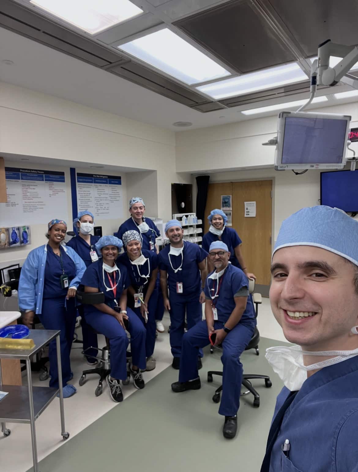 Ethan and his surgical team.