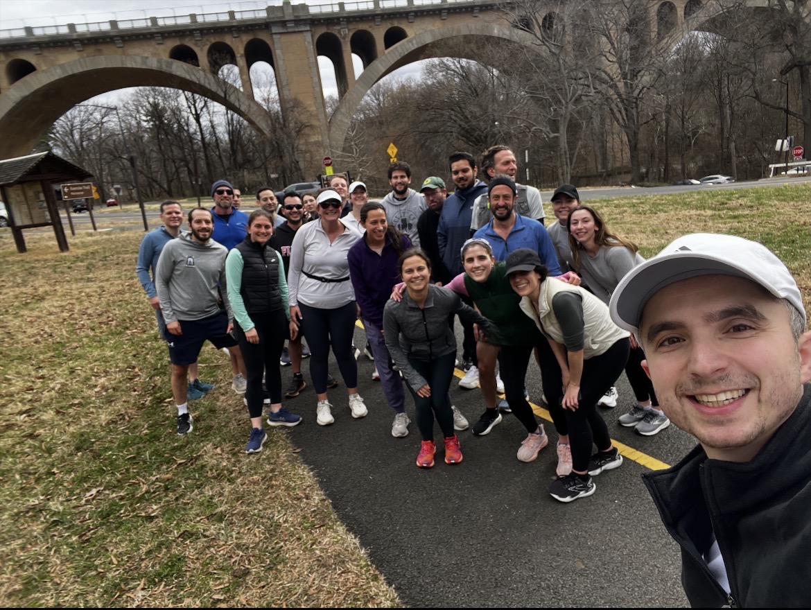 Ethan in Rock Creek Park after a run.