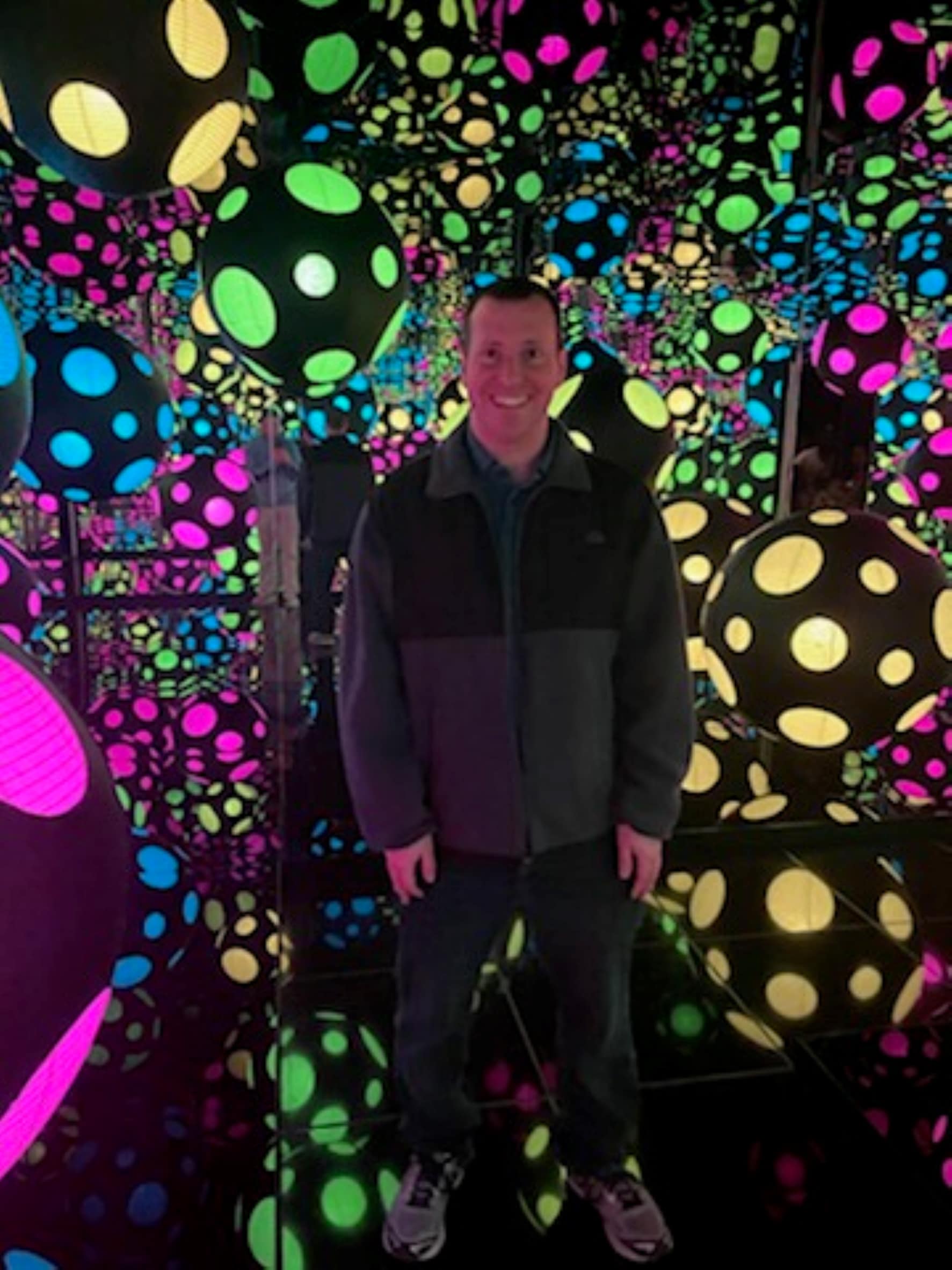 Steve at an art exhibit.