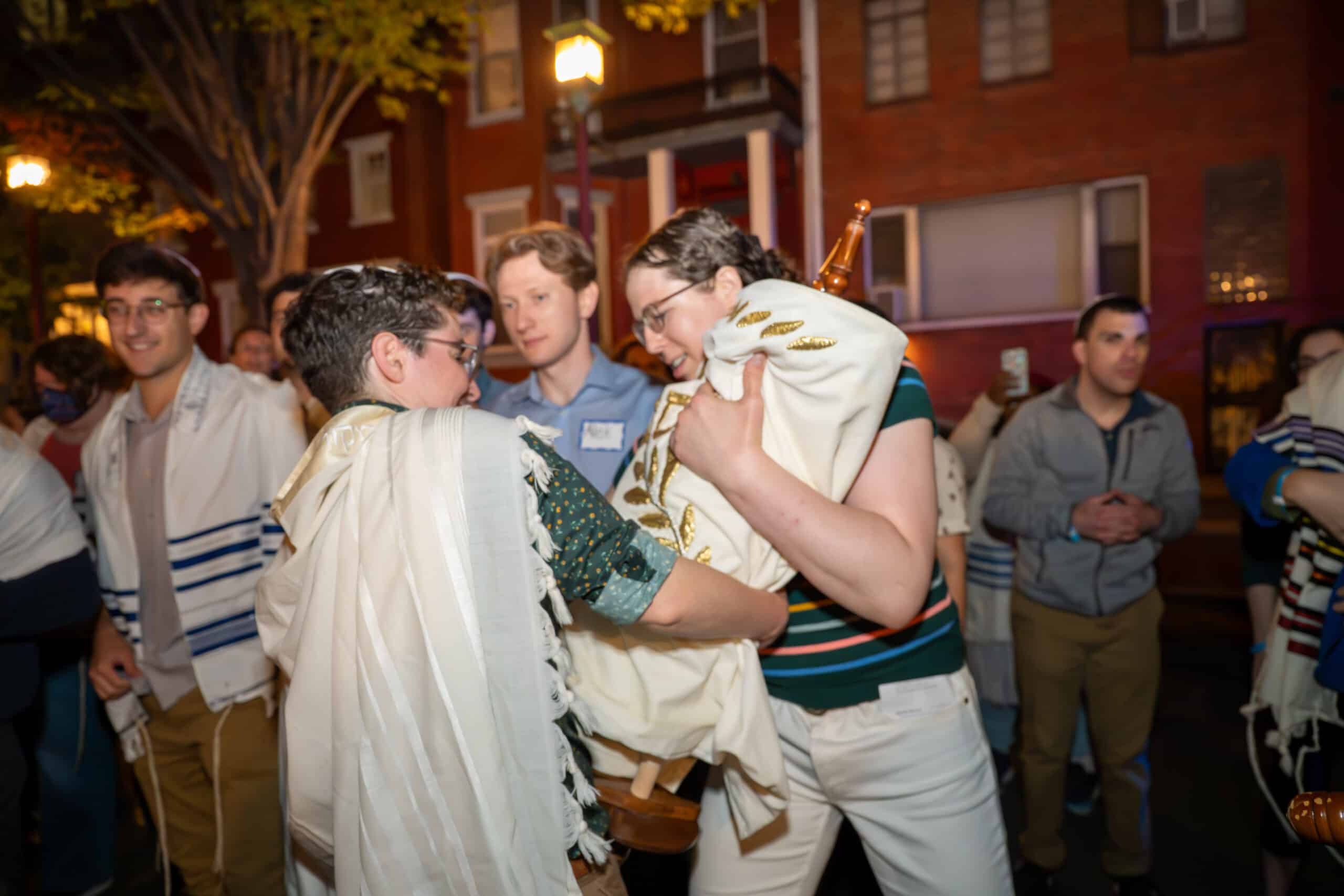Rabbi Jenna at Simchat Torah.
