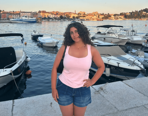 Maya at a marina.