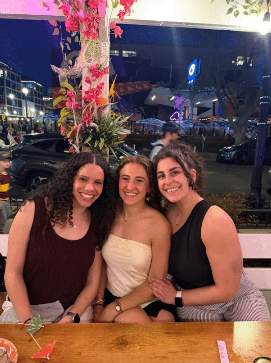 Maya and friends out to dinner.
