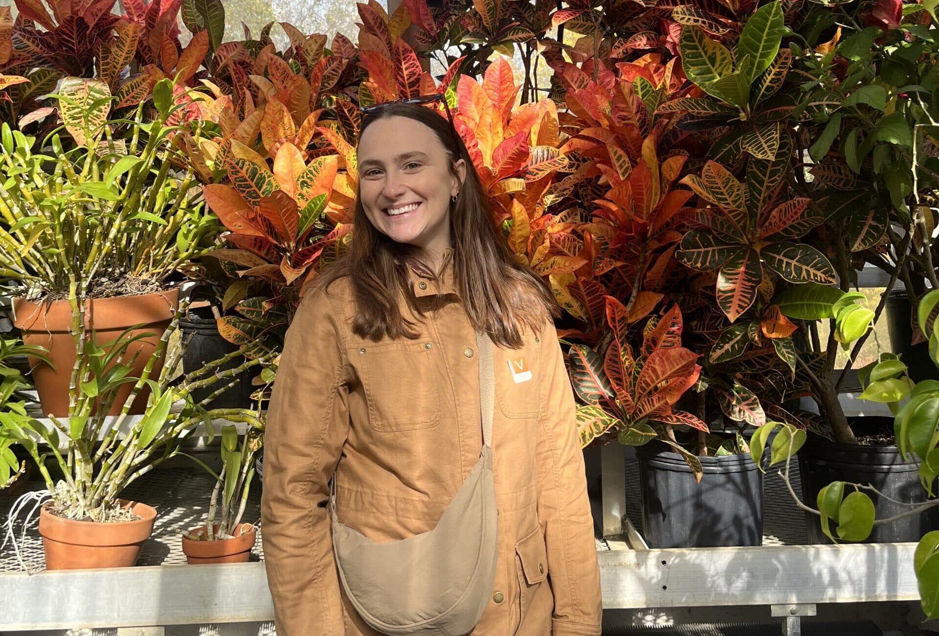 Hannah at a plant shop.