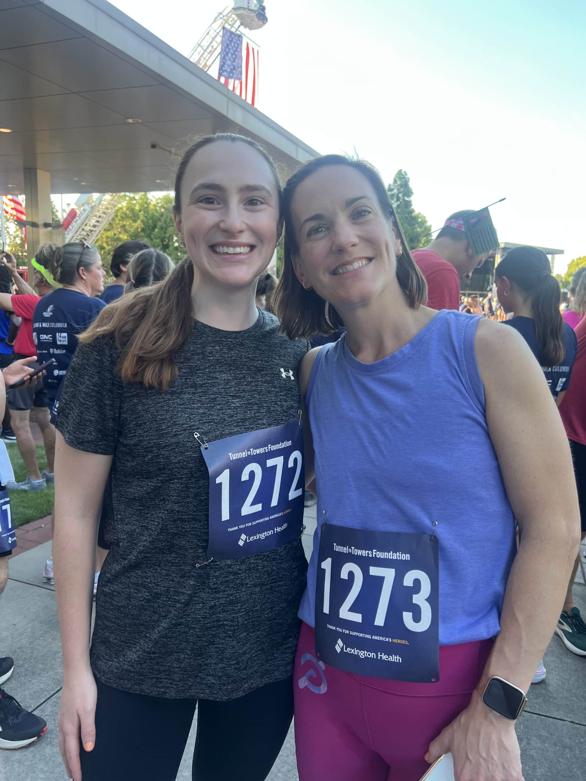Hannah after a run with a friend.