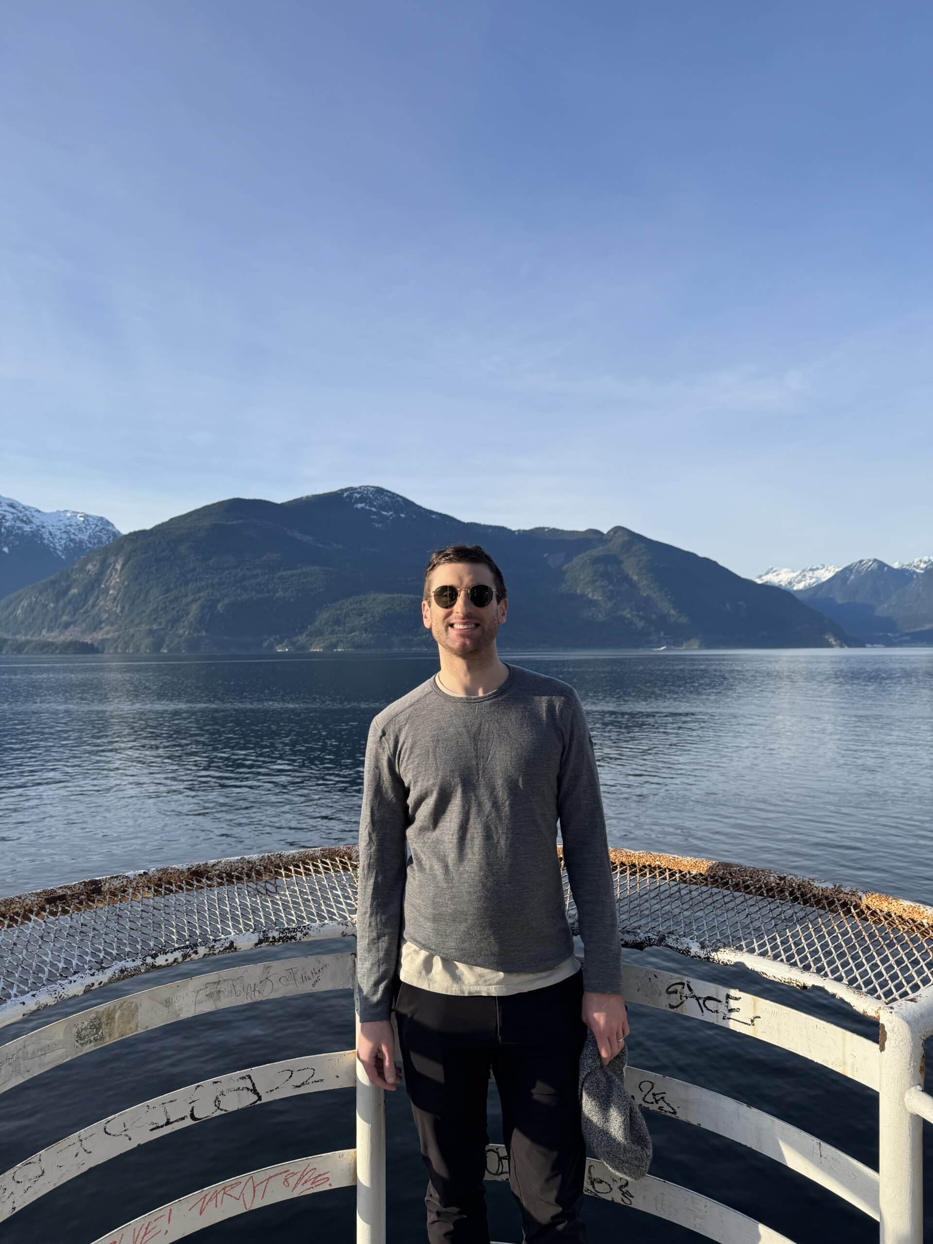 Nick on a lake.