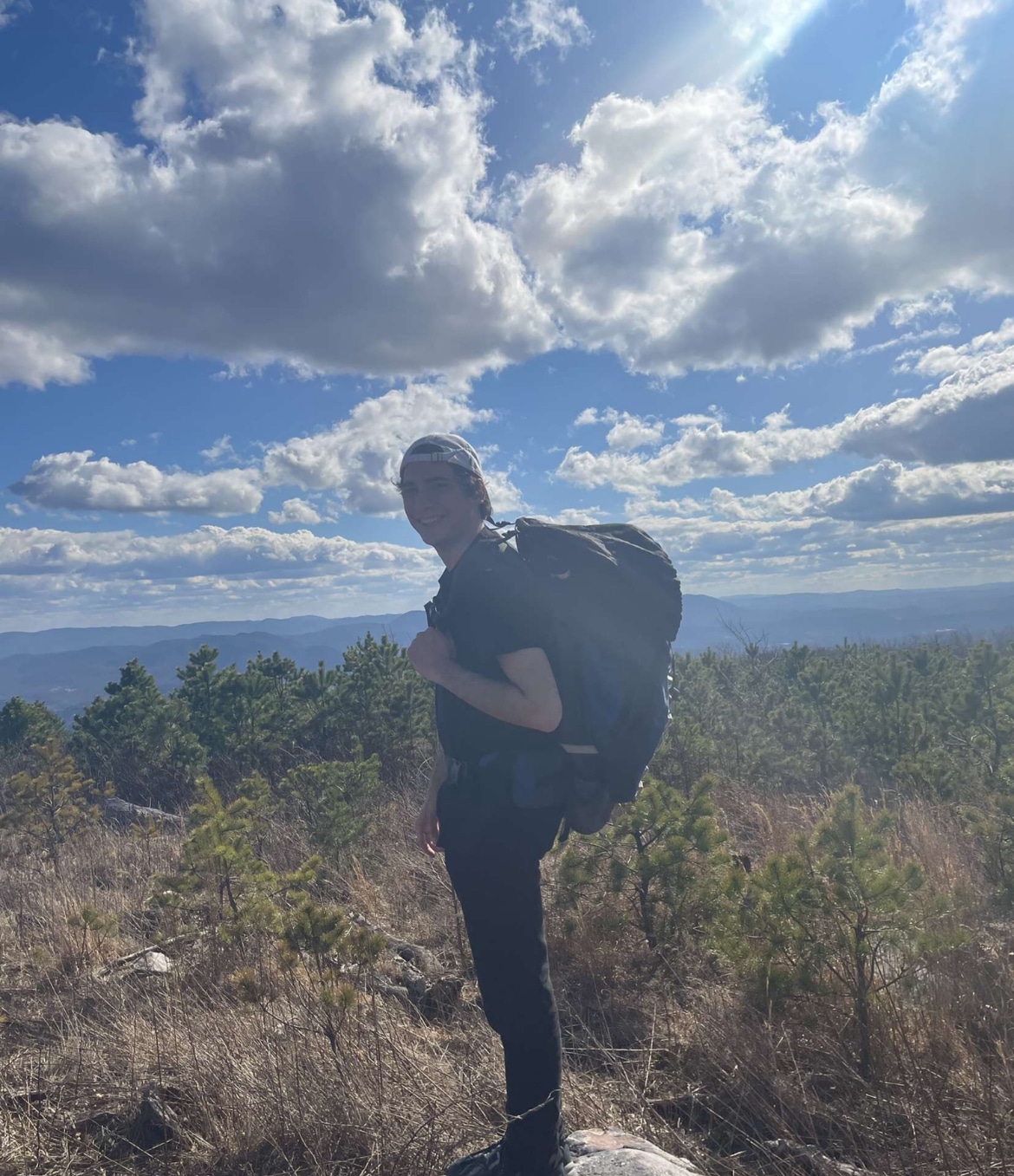 Sam on a hike.