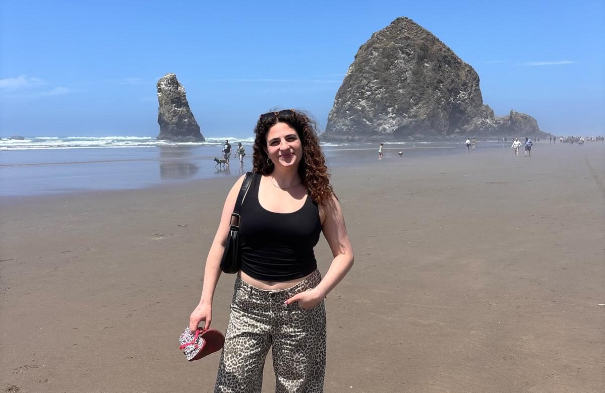 Rachel at the beach.
