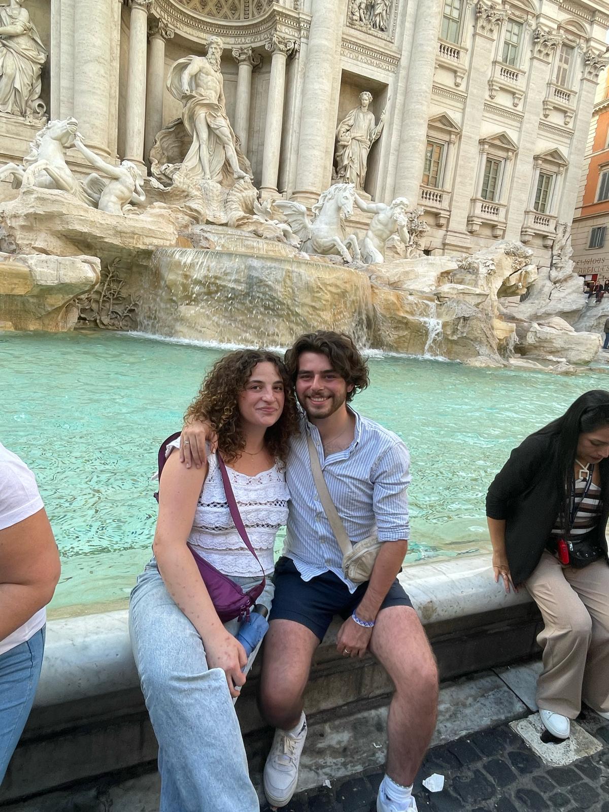 Rachel and a friend in Rome.